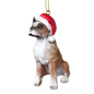 Dog in a Santa Hat Ornament - Pit Bull