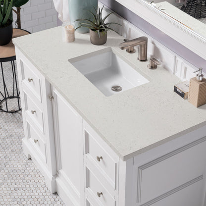 De Soto 48" Single Vanity Cabinet, Bright White