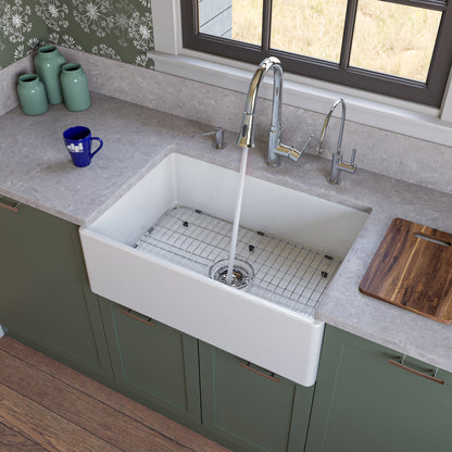 ALFI brand ABKF3480 Gooseneck Pull Down Kitchen Faucet