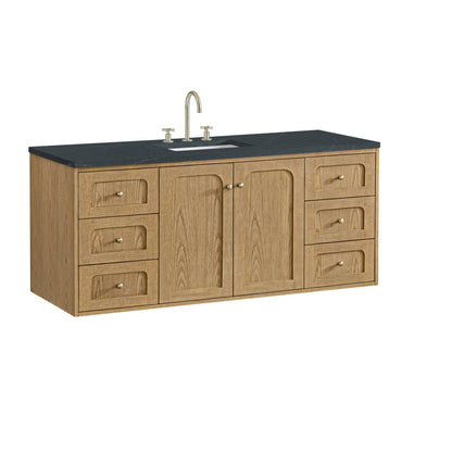 Laurent 60" Single Vanity, Light Natural Oak
