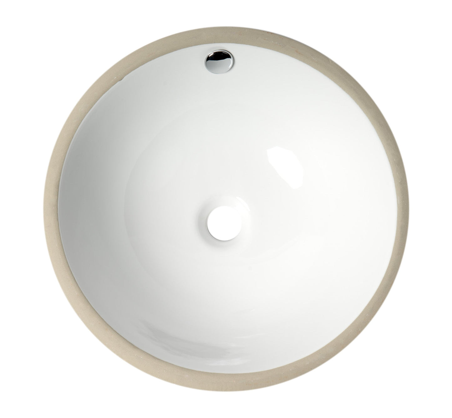 ALFI brand  ABC601 White 17" Round Undermount Ceramic Sink