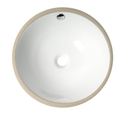 ALFI brand  ABC601 White 17" Round Undermount Ceramic Sink