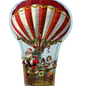Diecut Hot Air Balloon  Advent Card With Envelope