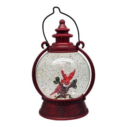 Cardinal Lighted Spinning Water Globe - Getting Ready To Fly