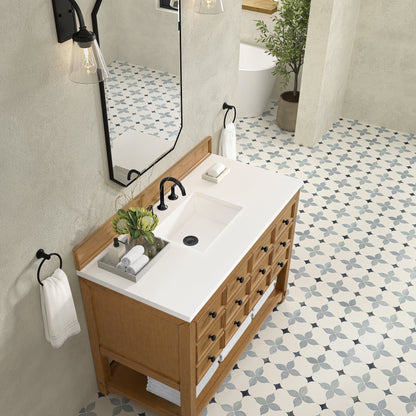 Malibu 48" Single Vanity, Amber Birch