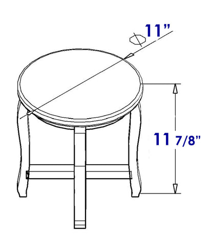 ALFI brand  AB4406 11" Cedar Wood Round  Stool Multi-Purpose Accessory