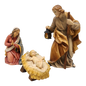 Holy Family - Hand Carved in Wood - 10cm (4 inch)