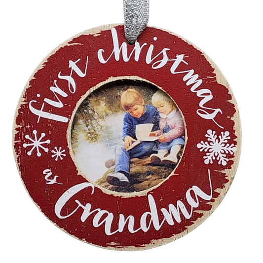 First Christmas as Grandma Photo Ornament