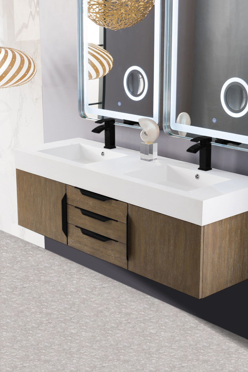 Columbia 59" Double Wall Mount Vanity Cabinet
