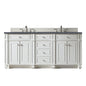 Bristol 72" Double Vanity Cabinet, Bright White