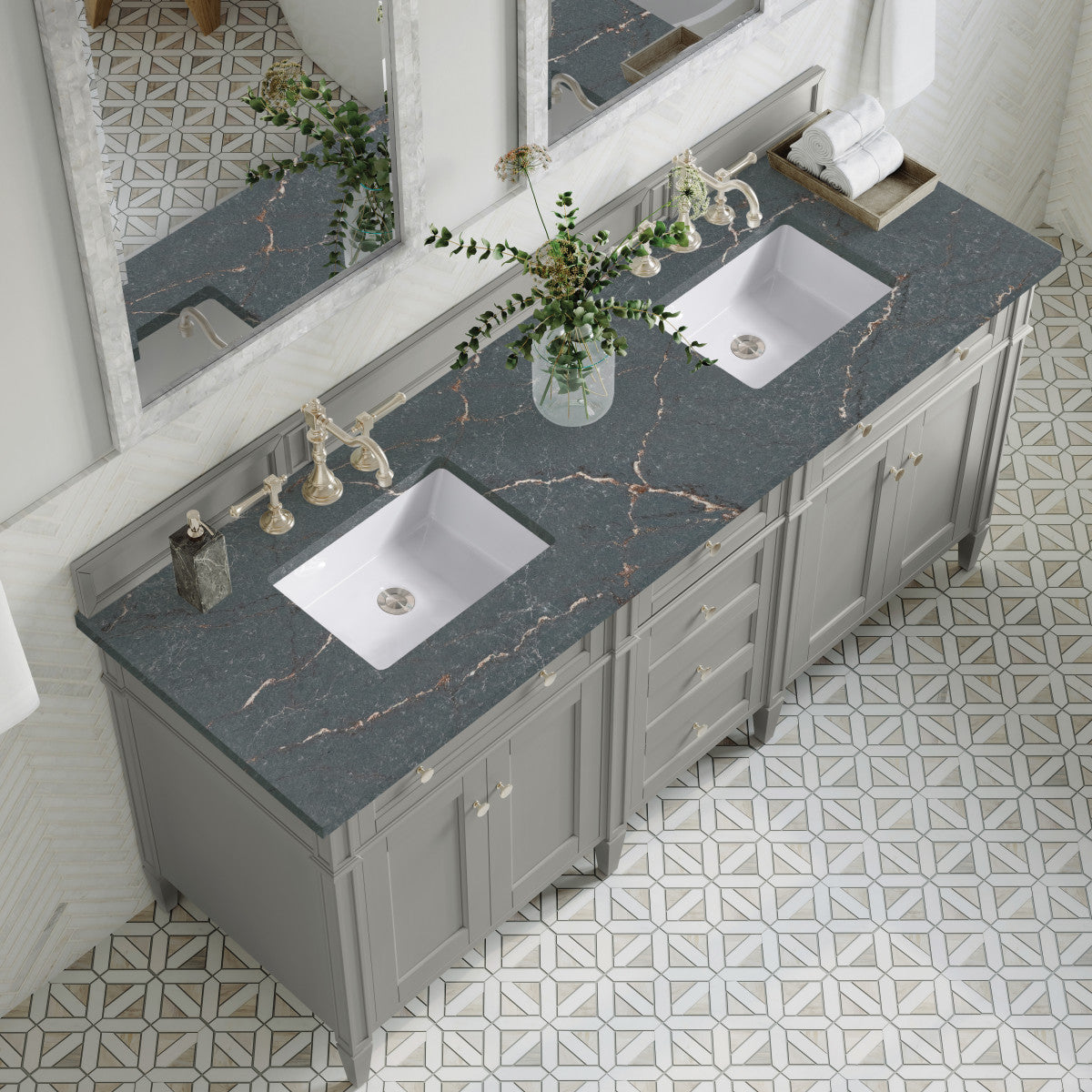 Brittany 72" Double Vanity Cabinet