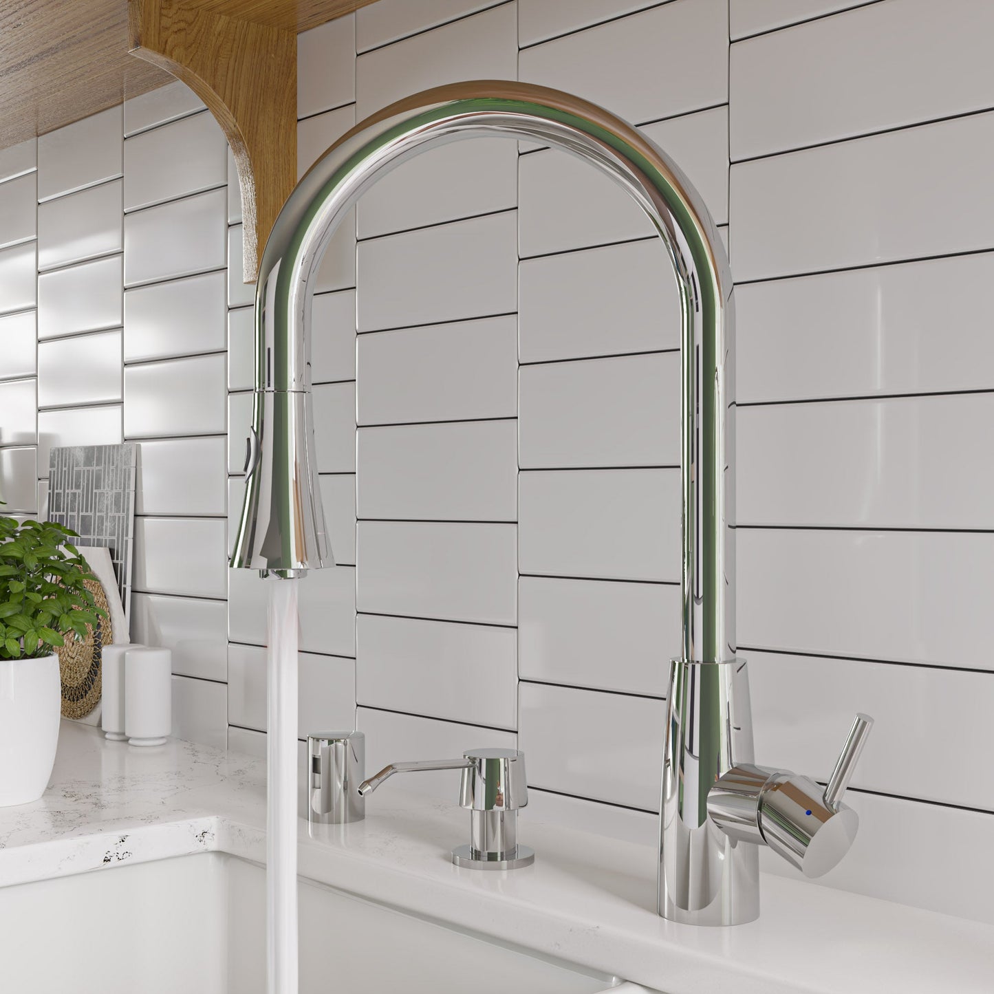 ALFI brand AB2034 Pull Down Single Hole Kitchen Faucet