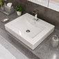 ALFI brand  ABC701 White 24" Rectangular Semi Recessed Ceramic Sink with Faucet Hole