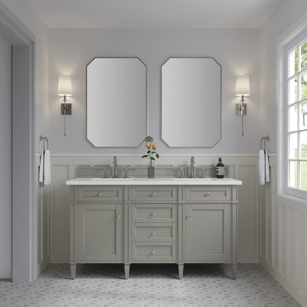 Brittany 60" Double Vanity Cabinet
