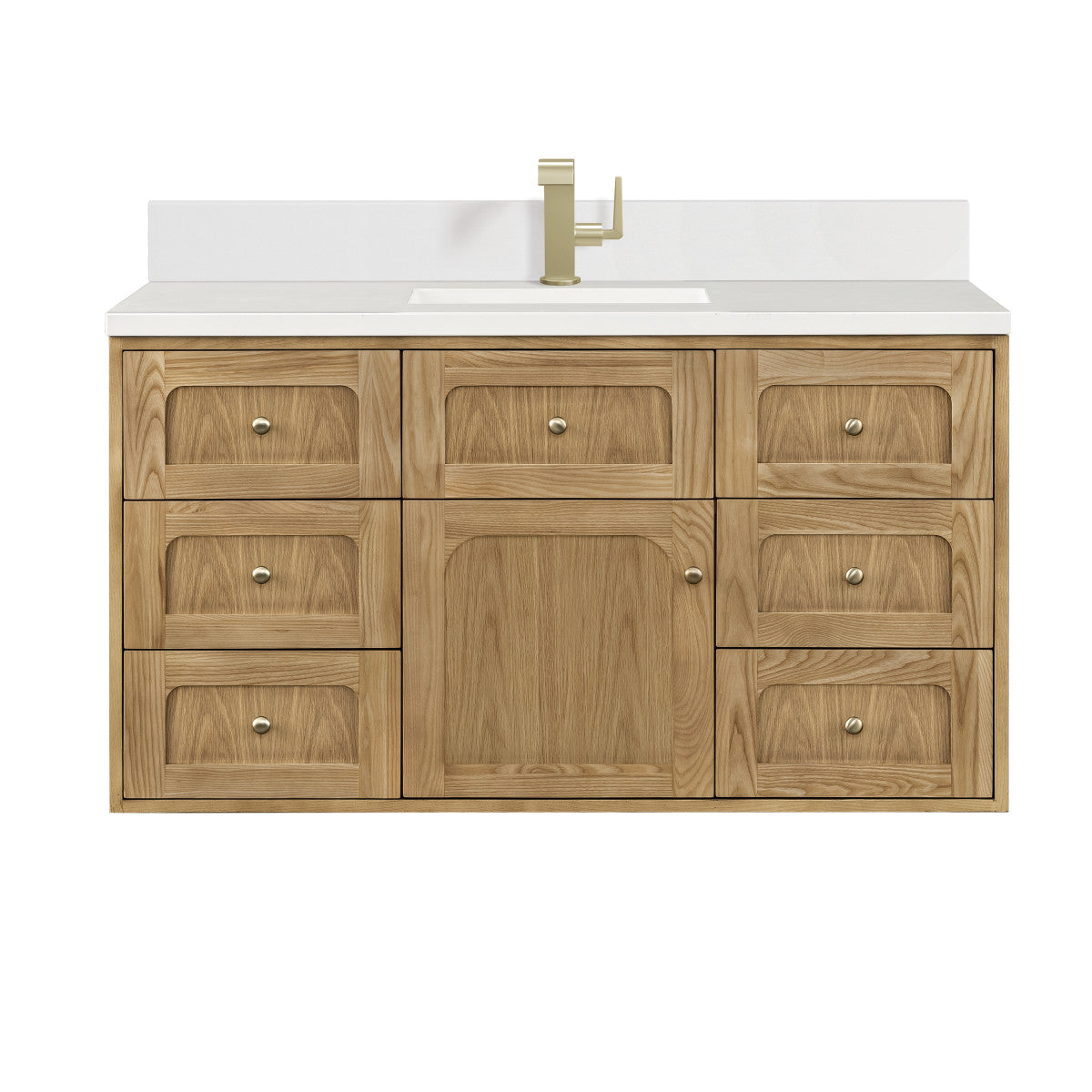 Laurent 48" Single Vanity Cabinet, Light Natural Oak