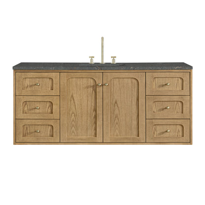 Laurent 60" Single Vanity, Light Natural Oak