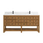 Malibu 72" Double Vanity Cabinet, Amber Birch