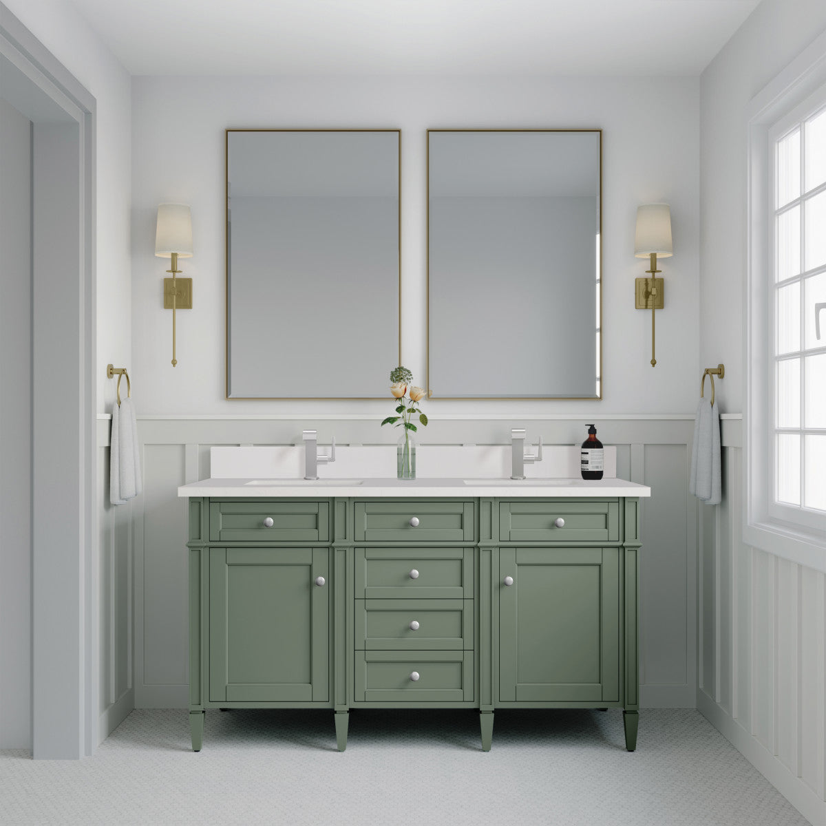 Brittany 60" Double Vanity Cabinet