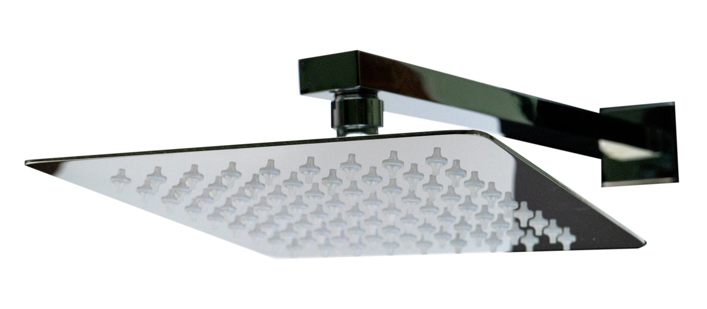ALFI brand  ABSP65B Black Aluminum Shower Panel with 2 Body Sprays and Rain Shower Head