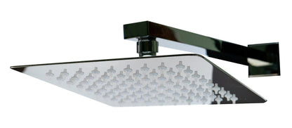ALFI brand  ABSP65B Black Aluminum Shower Panel with 2 Body Sprays and Rain Shower Head