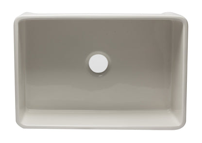 ALFI brand AB3020SB 30 inch Biscuit Reversible Single Fireclay Farmhouse Kitchen Sink
