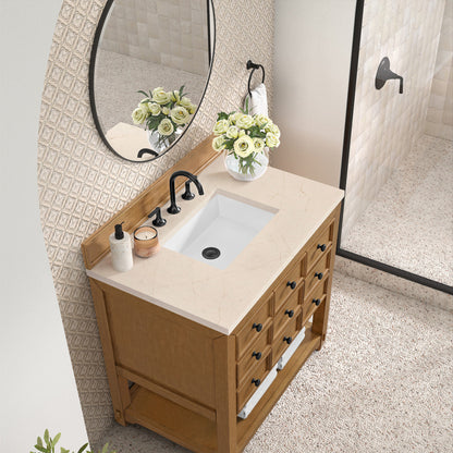 Malibu 36" Single Vanity Cabinet, Amber Birch