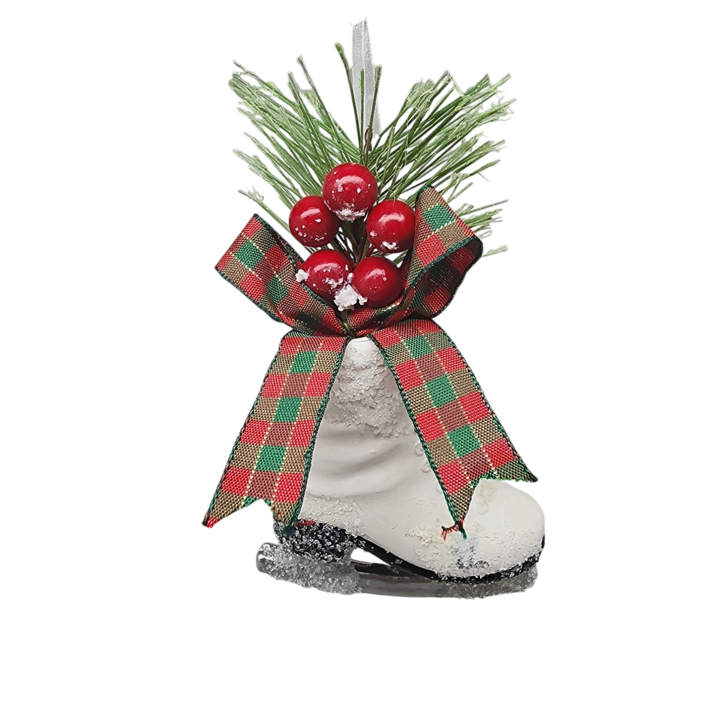 Floral Ice Skate Ornament -