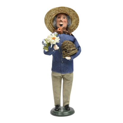 Gardening Man with Pipe