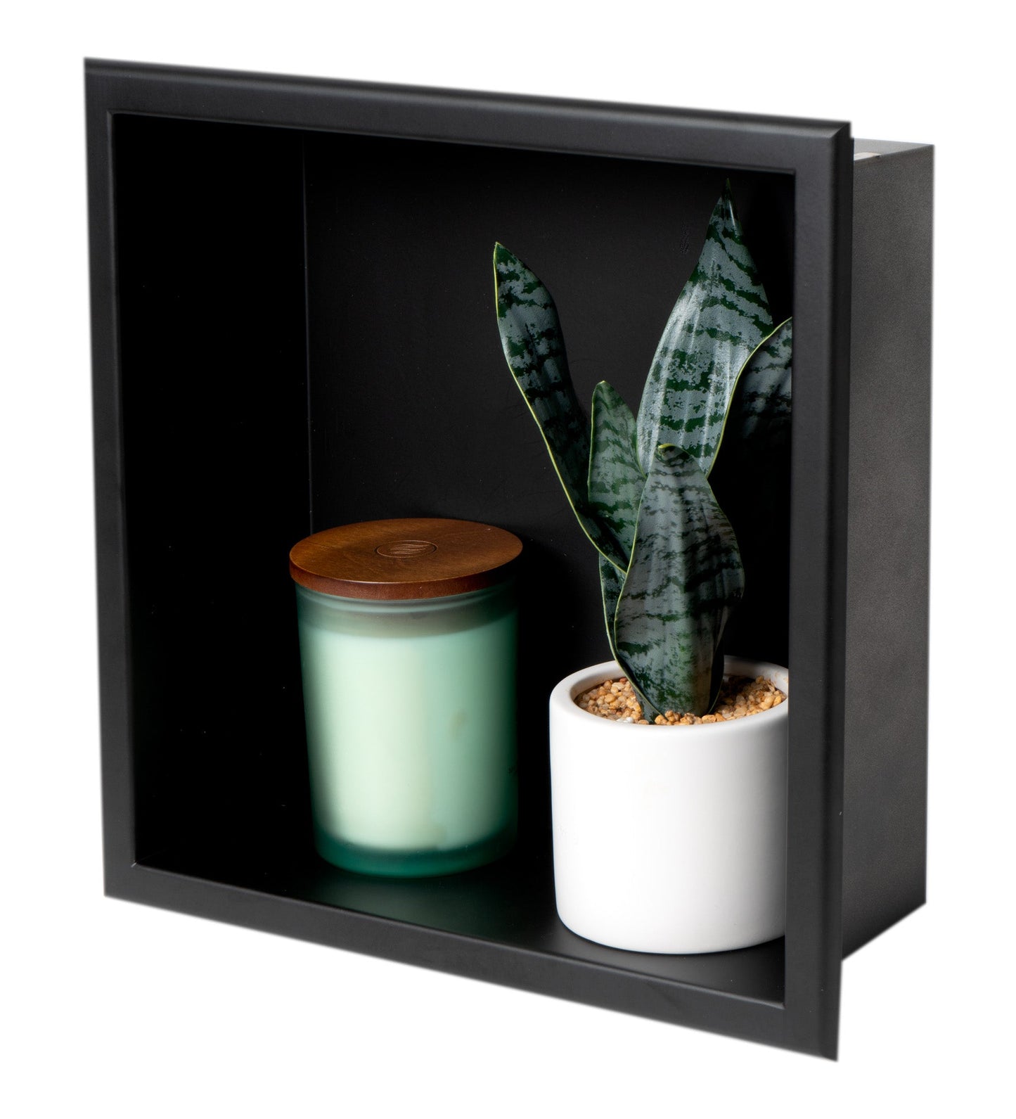 ALFI brand ABNC1212 12" x 12"  Square Single Shelf Bath Shower Niche