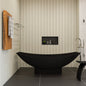 ALFI brand  AB9991BM Black Matte 71" Solid Surface Resin Free Standing Hammock Style Bathtub