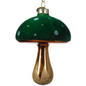 Gold Stem Glass Mushroom Ornament -