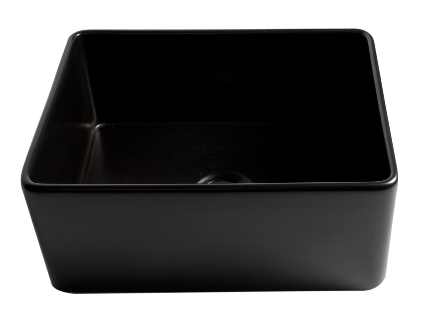 ALFI brand ABF2418 Smooth Apron 24" x 18" Single Bowl Fireclay Farm Sink