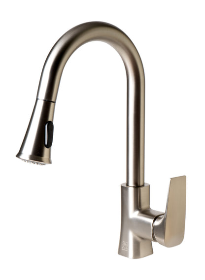 ALFI brand ABKF3889 Square Gooseneck Pull Down Kitchen Faucet