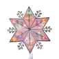 Lighted Snowflake 10" Tree Topper - Multicolor