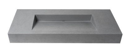 ALFI brand  ABCO48R 48" Solid Concrete Rectangular Countertop Sink