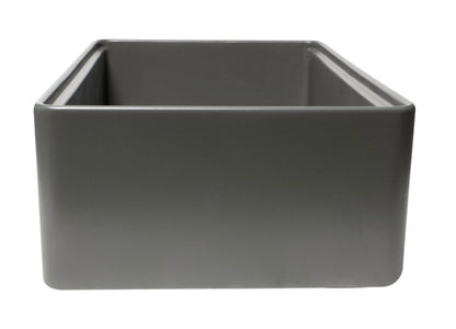 ALFI brand ABFS3320S Workstation 33" x 20" Single Bowl Step Rim Fireclay Farm Sink with Accessories