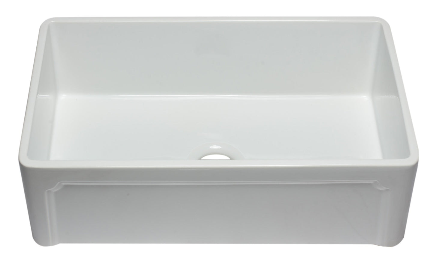 ALFI brand AB3320SB 33 inch Black Reversible Single Fireclay Farmhouse Kitchen Sink