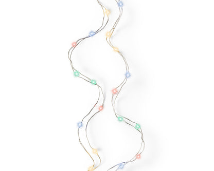 Micro Wire String Lights - 100 LED - Multicolor - Silver Wire