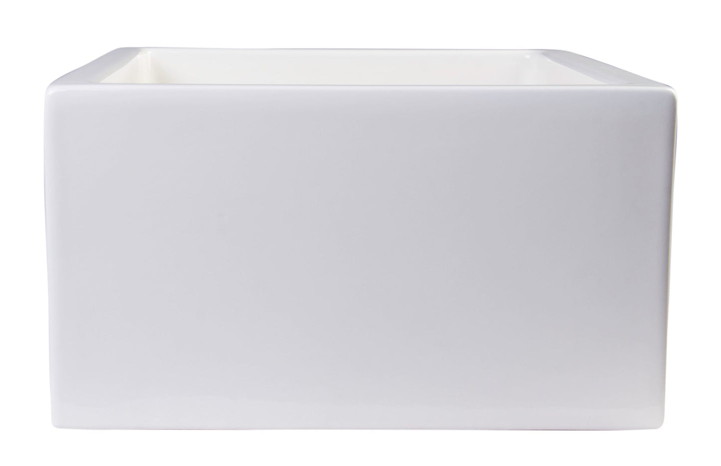 ALFI brand AB2418SB Smooth Thick Wall Fireclay Single Bowl Farm Sink