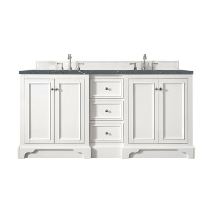 De Soto 72" Double Vanity Cabinet, Bright White