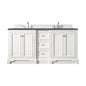 De Soto 72" Double Vanity Cabinet, Bright White