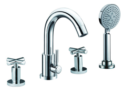 ALFI brand AB2503 Deck Mounted Tub Filler with Hand Held Showerhead