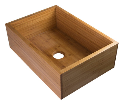 ALFI brand  AB3021 30" Single Bowl Bamboo Kitchen Farm Sink