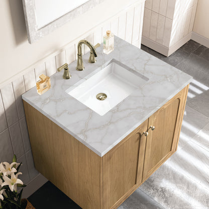 Laurent 30" Single Vanity Cabinet, Light Natural Oak