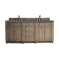 Bristol 72" Double Vanity Cabinet, Bright White