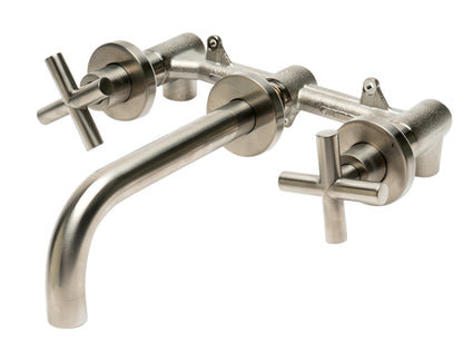 ALFI brand AB1035 8" Widespread Wall-Mounted Cross Handle Faucet