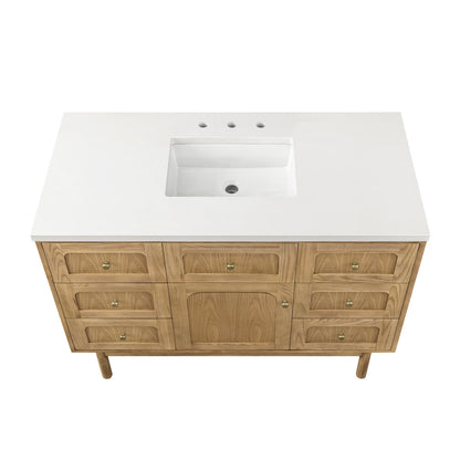 Laurent 48" Single Vanity Cabinet, Light Natural Oak