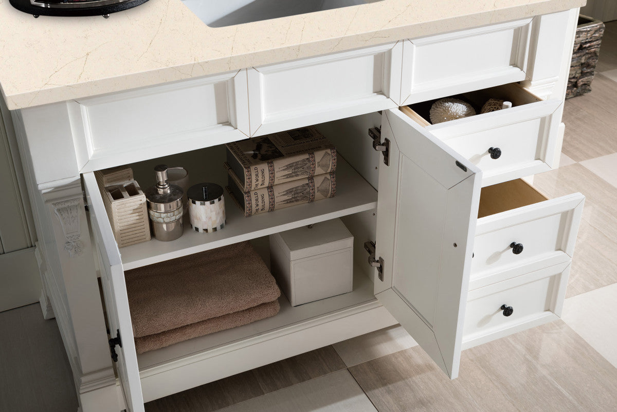 Brookfield 48" Single Vanity Cabinet, Bright White