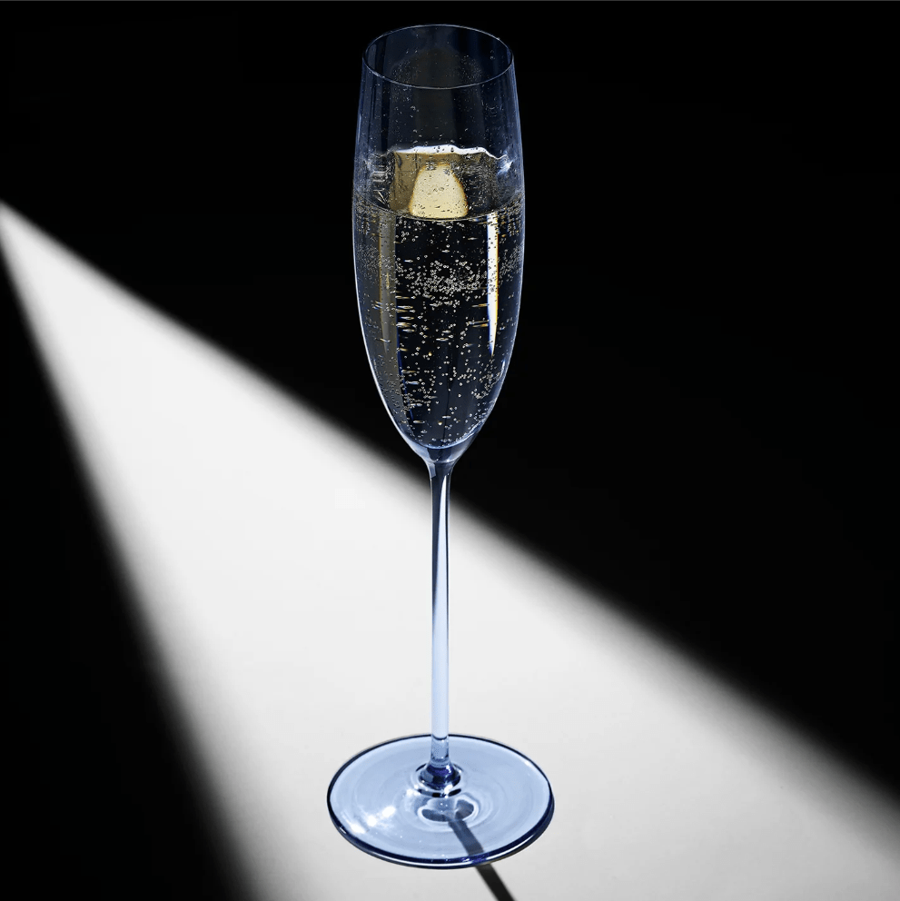 Quinn Ocean Blue Mouth-Blown Crystal Glassware – Premium Coastal Entertaining