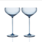 Quinn Ocean Blue Mouth-Blown Crystal Glassware – Premium Coastal Entertaining